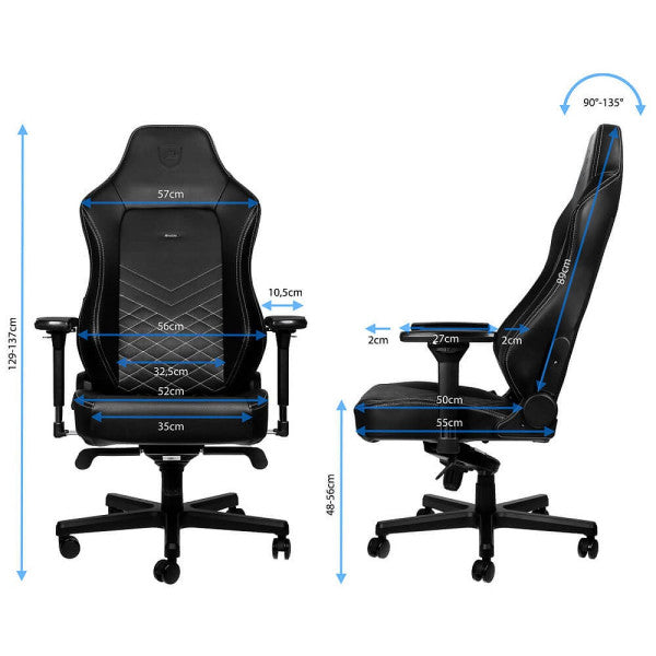Noblechairs HERO Black/Platinum White Noblechairs HERO Black/Platinum White
